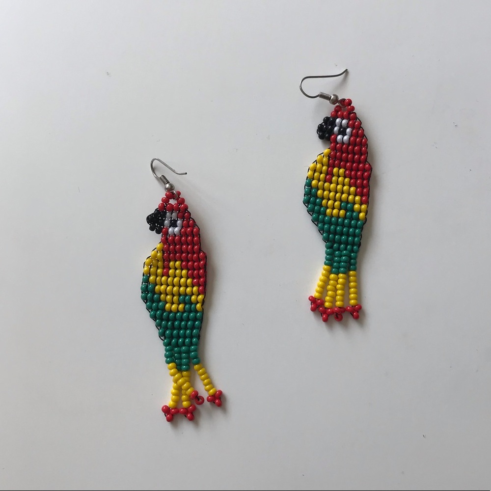 Handmade Parrot Earrings